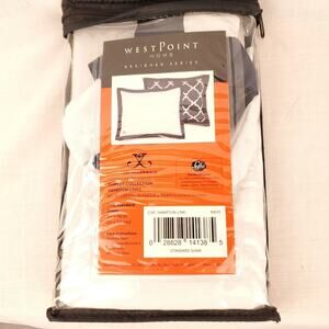 West Point Home Jill Rosewald Hampton Links Reversible Navy Cream Standard Sham